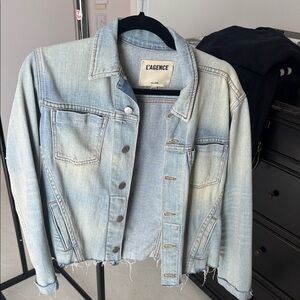 L'AGENCE Faded Blue Denim Jacket